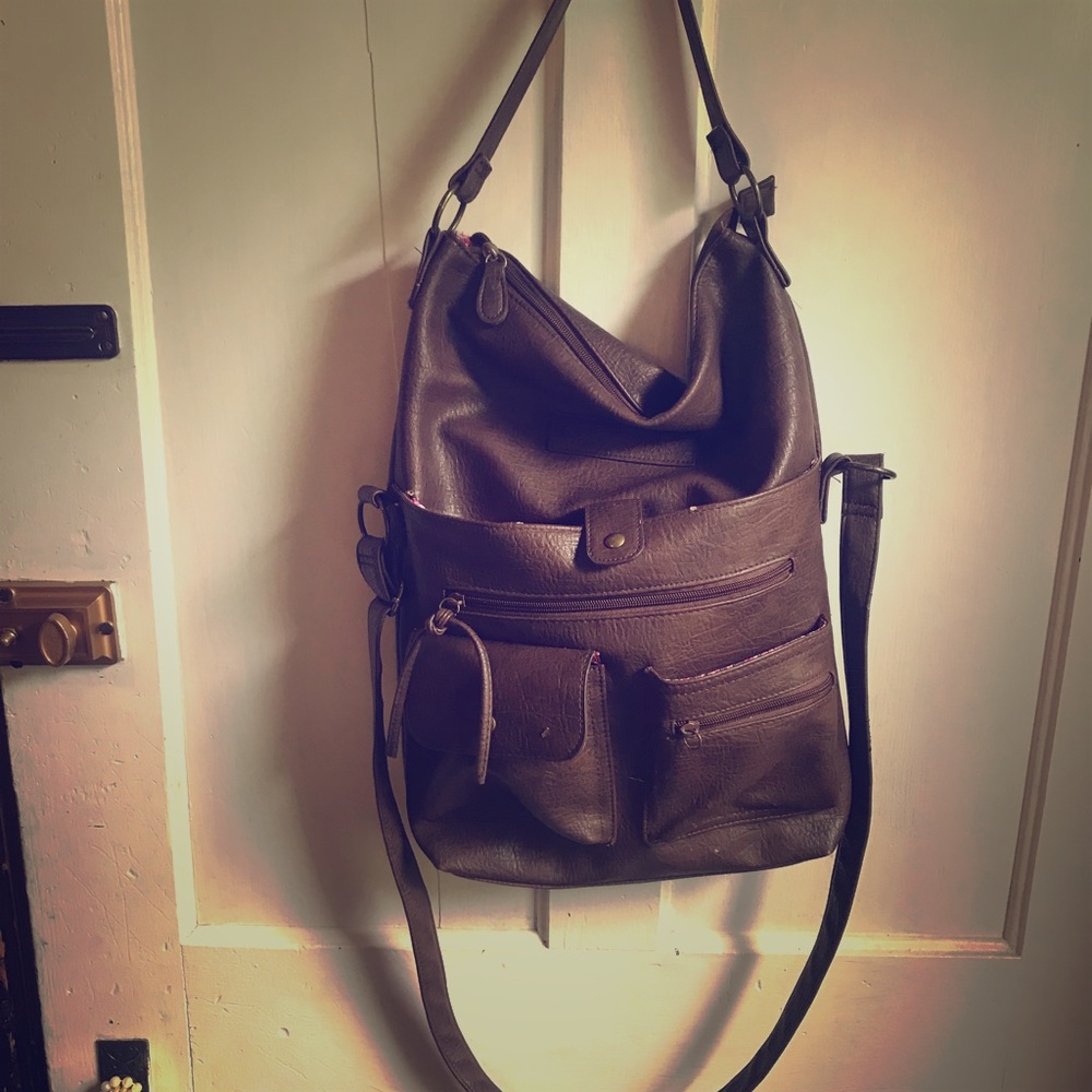 Brown crossbody purse